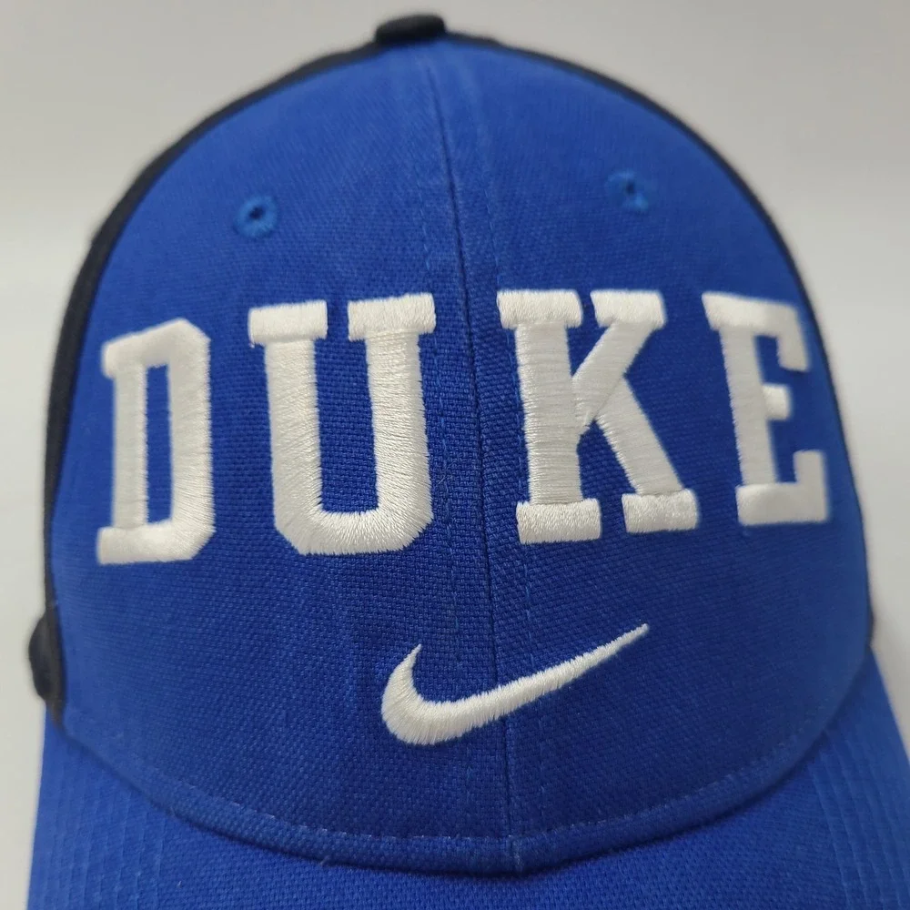 Duke‎ Blue Devils Hat (Seems S-M) Nike Center Swoosh Flex Fitted Blue Black NCAA